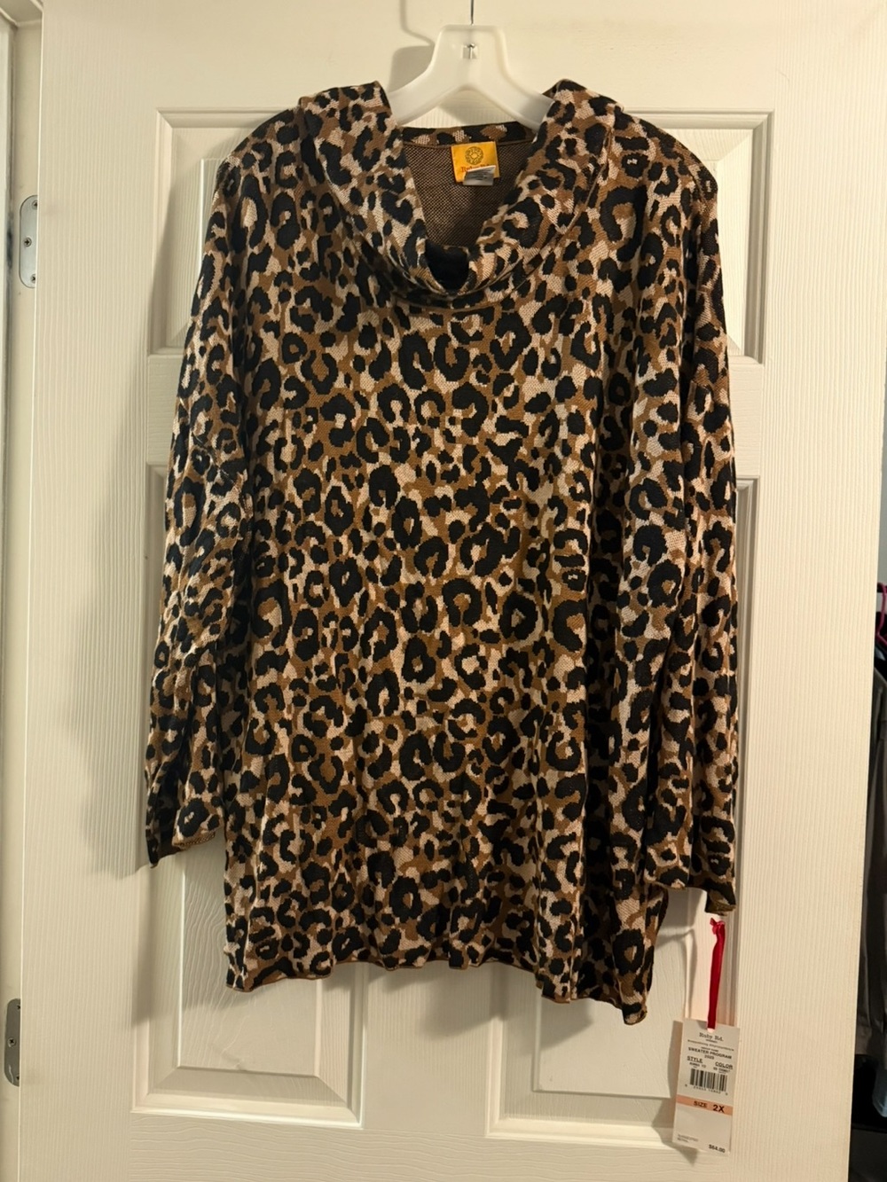 NWT cheetah sweater - 2x